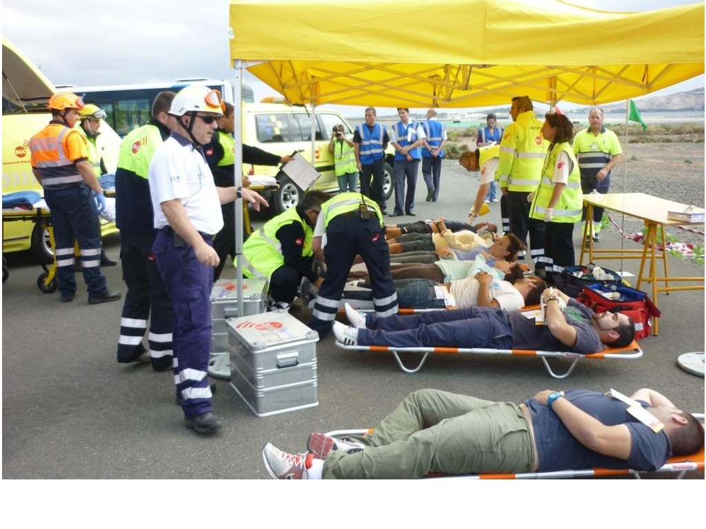 Imagen del Simulacro en el aeropuerto de Gran Canaria