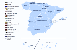 Mapa Centros 112 España