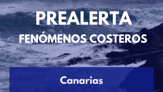 Prealerta por fenómenos costeros en Canarias