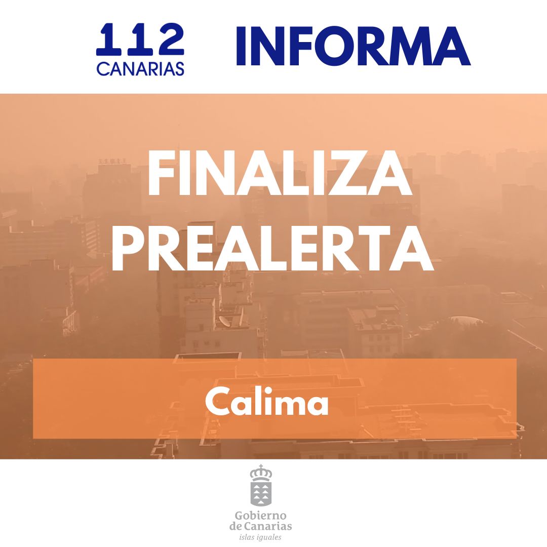Prealerta calima finalización PEFMA