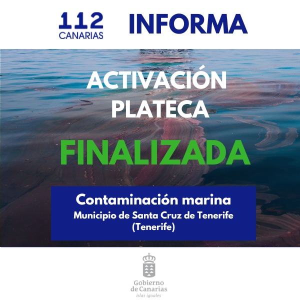 Plateca Final prealerta contaminación marina Santa Cruz de Tenerife