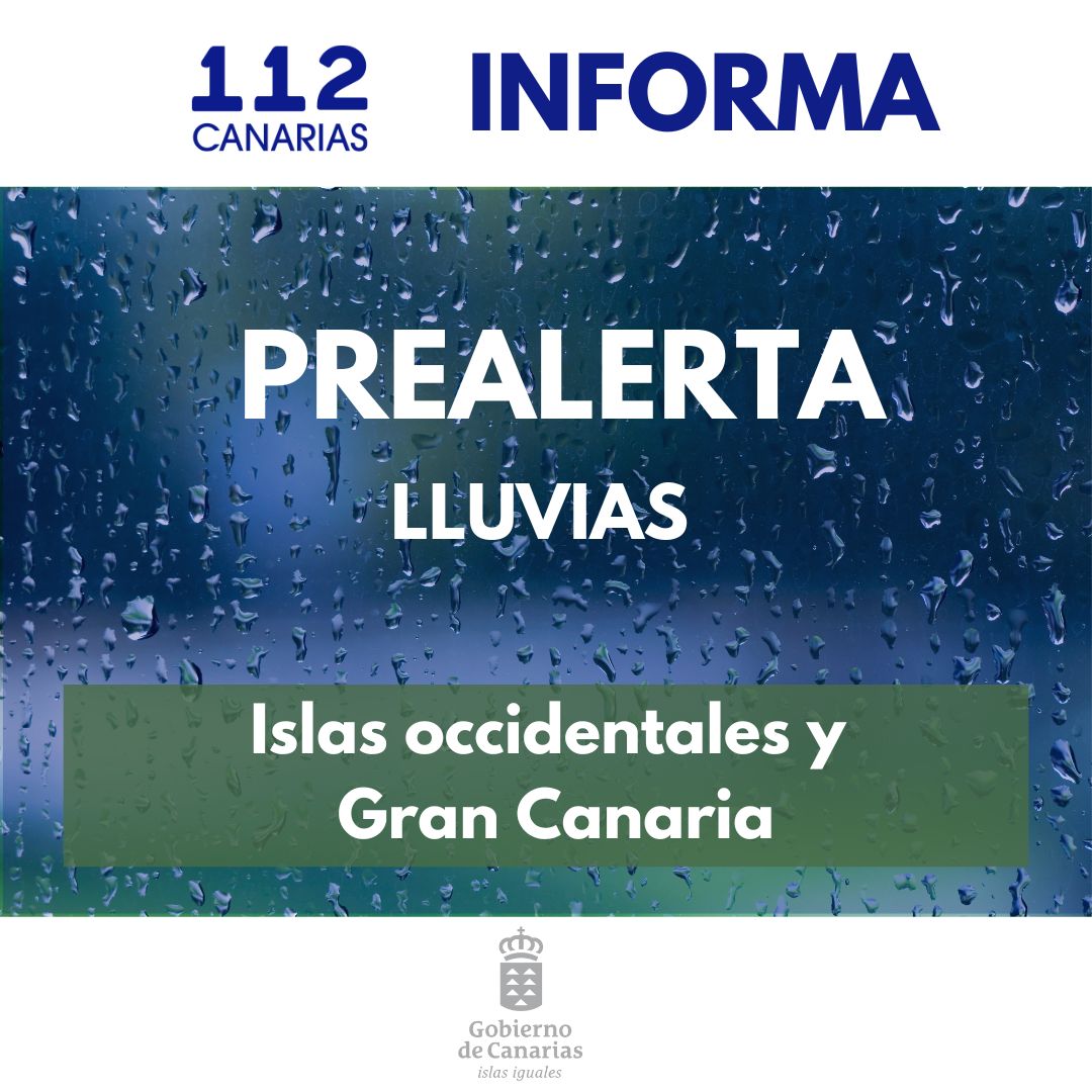 Prealerta Lluvias Islas Occidentales Gran Canaria