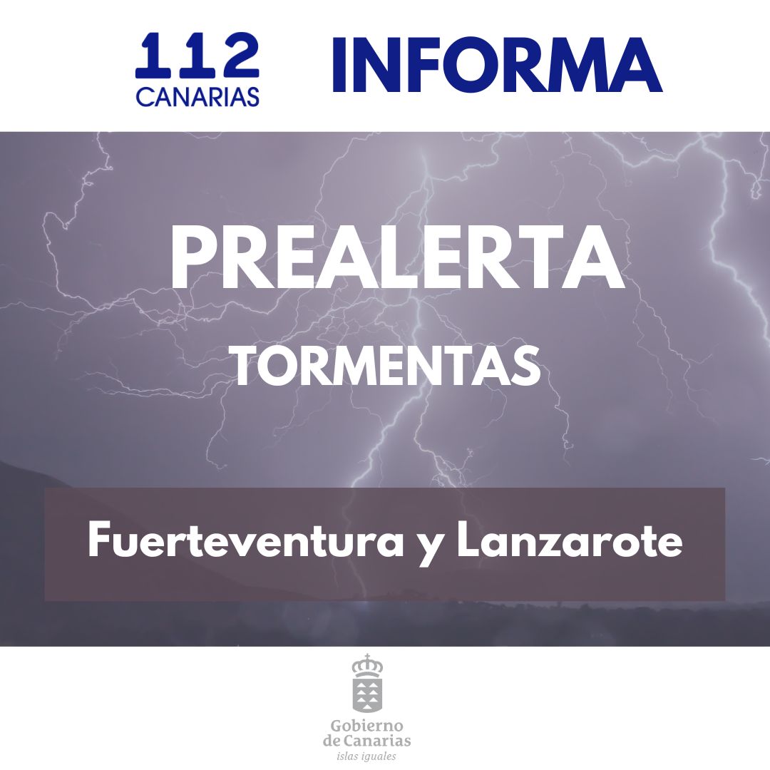 Prealerta tormentas Fuerteventura y Lanzarote