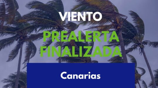 Finalización prealerta viento Canarias