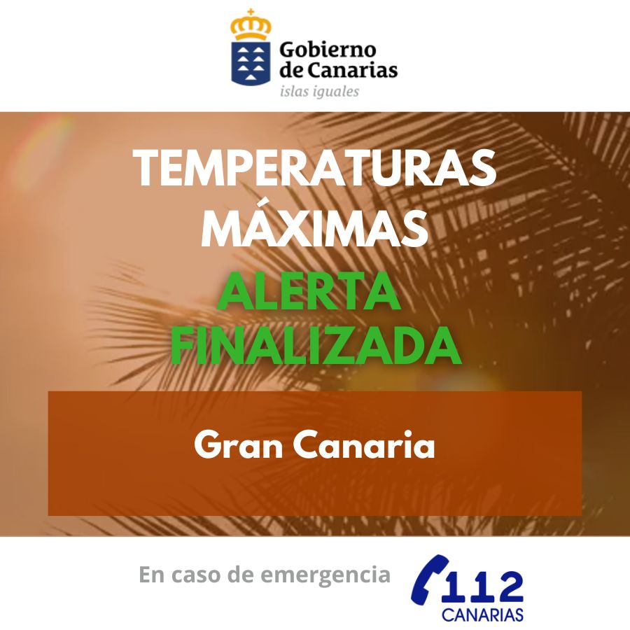 Final Alerta Temperaturas Máximas Gran Canaria