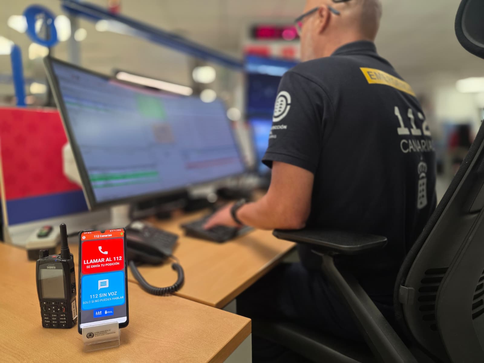 App 112 Canarias, en la sala operativa de Las Palmas